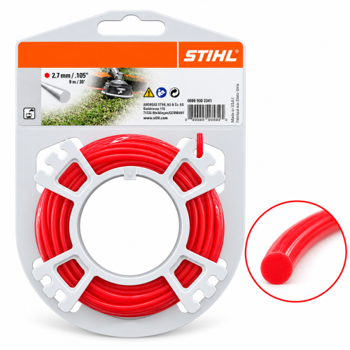 Żyłka okrągła STIHL 2,7mm 65m (czerwona)